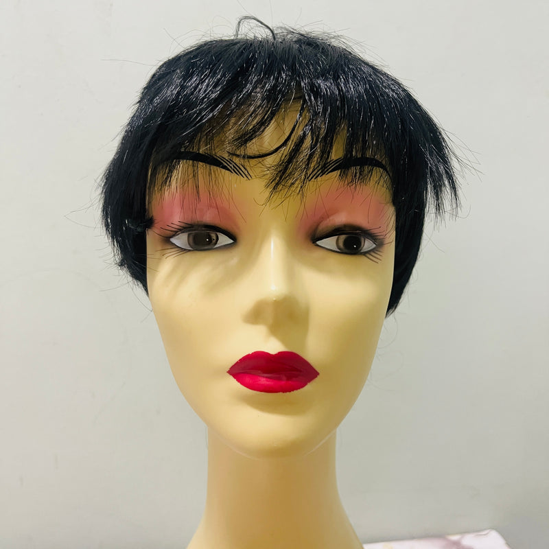 WOMENS LADY SHORT BOY CUT STRAIGHT HAIR LAYERED WIG 208 - TUZZUT Qatar Online Shopping