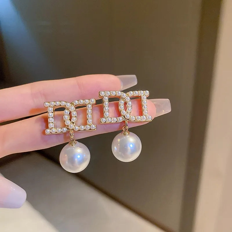 Double D Letter Earrings for Women S5013340 - TUZZUT Qatar Online Shopping