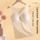 Summer Thin Ice Silk Women's Vest Integrated with Chest Pad Bra WB15 - TUZZUT Qatar Online Shopping