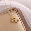 Korean Style Ins Swan Titanium Steel Necklace Women's 492009 - TUZZUT Qatar Online Shopping