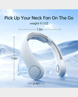 JisuLife Life3 Neck Fan - Wearable Hands - Free Bladesless Personal Fan - Black - TUZZUT Qatar Online Shopping