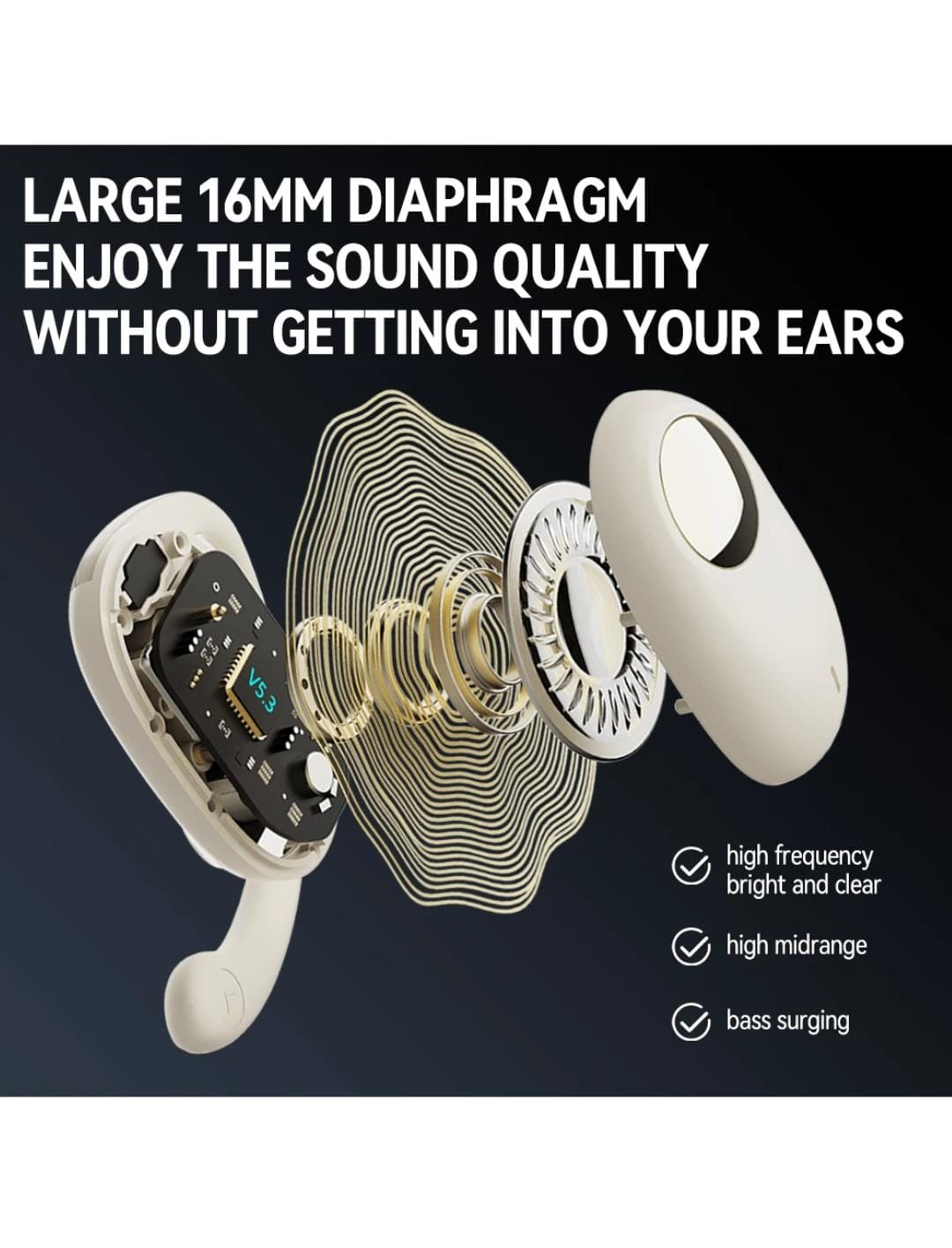 Ear Hook Touch Control LED Display Adjustable Wireless Earbuds JS911 Ear Hook Touch Control LED Display Adjustable Wireless Earbuds JS911