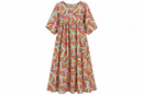 Free Size Women’s Multicolour Patchwork Print Maxi Dress SDR4001