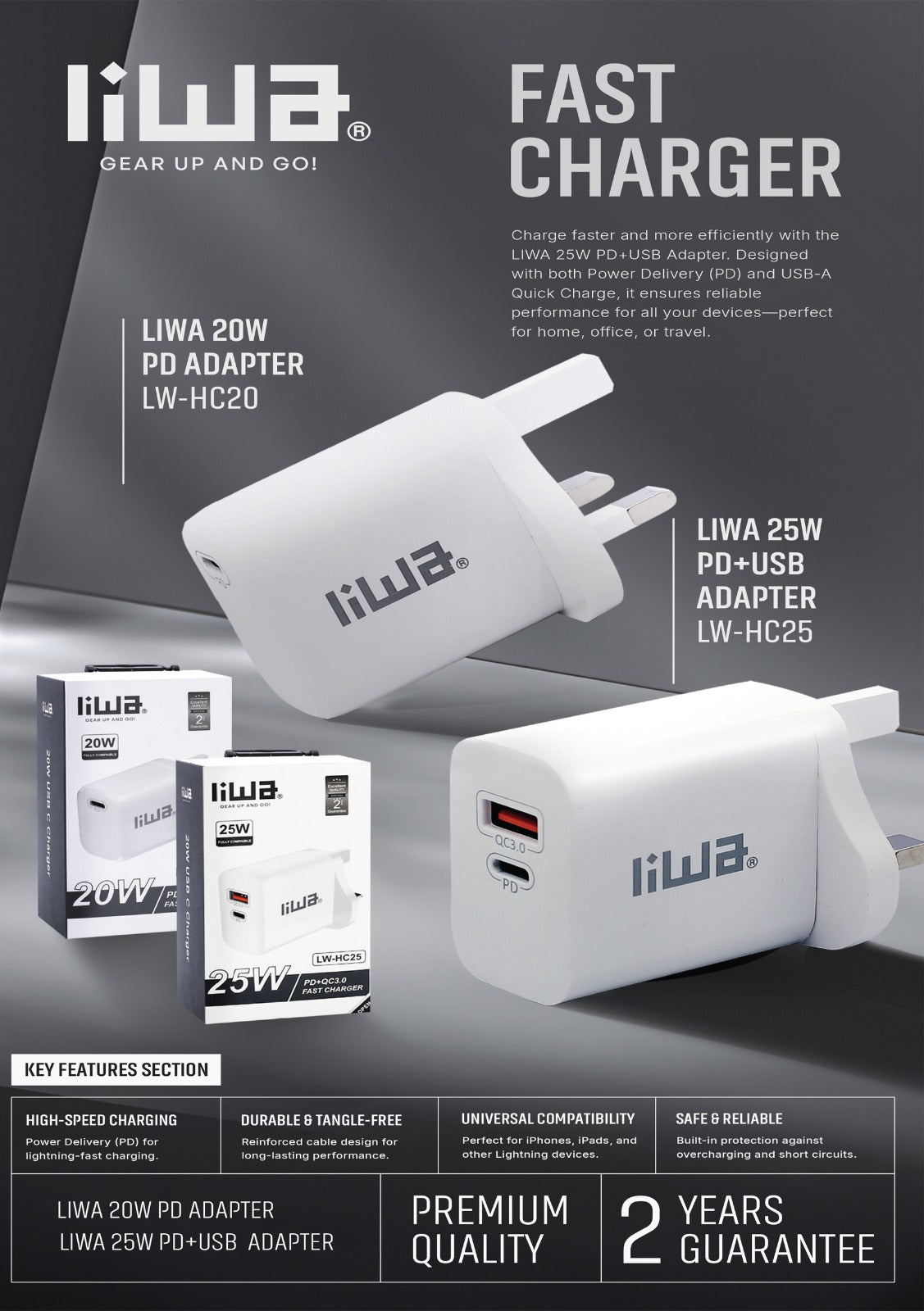 Liwa Fast Charger 25W / LW-HC25 Liwa Fast Charger 25W / LW-HC25
