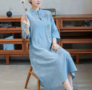 Ladies Summer Vintage Half Sleeve Oversized Dress    B285062 - TUZZUT Qatar Online Shopping