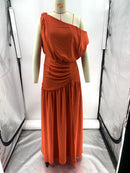 Women Collar Off The Shoulder Evening Dress  B-88865 - TUZZUT Qatar Online Shopping