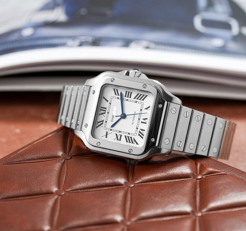 Luxury Stainless Steel White Dial Silver Watch W1007 - TUZZUT Qatar Online Shopping