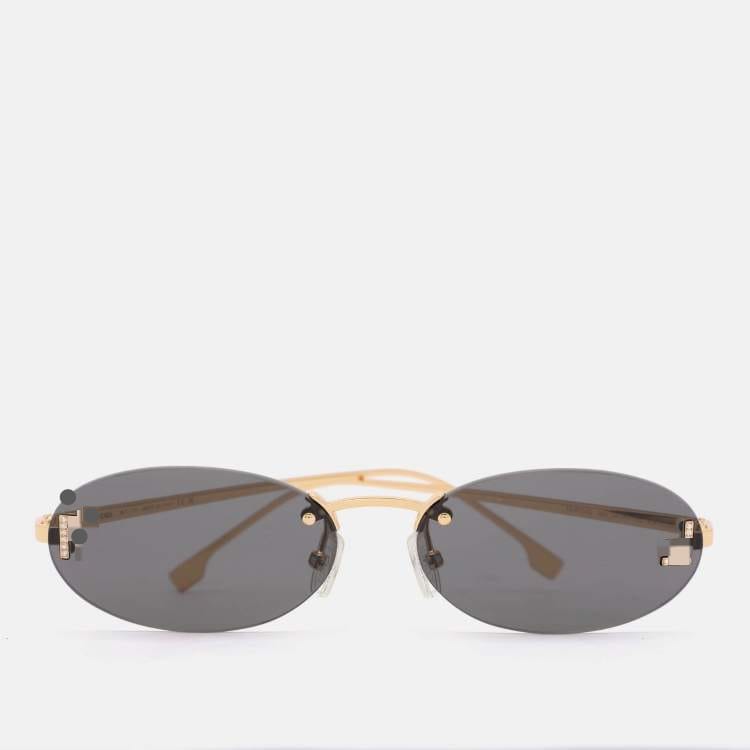 Gold Tone/Black Oval Sunglasses PO1151251 - TUZZUT Qatar Online Shopping