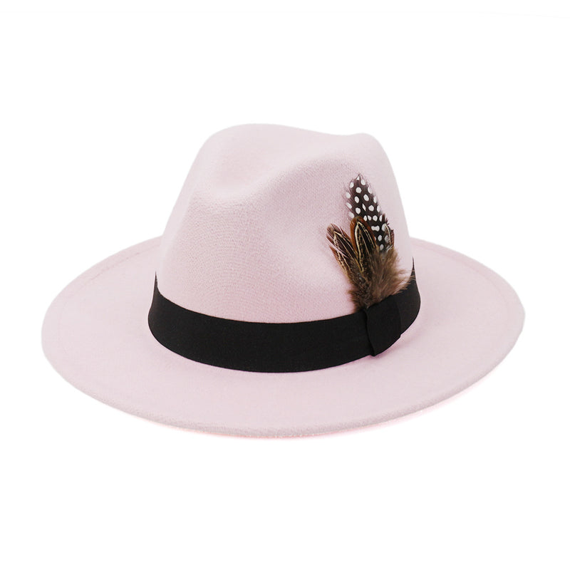 Feather Fedoras men fedora hat men panama top cap unisex hat S4562677