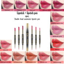 QIC 2In1 High-quality Pen Lips Matte Waterproof Long Lasting Permanent Lipstick Lipstick with A Contour Pencil Makeup Cosmetics - Tuzzut.com Qatar Online Shopping
