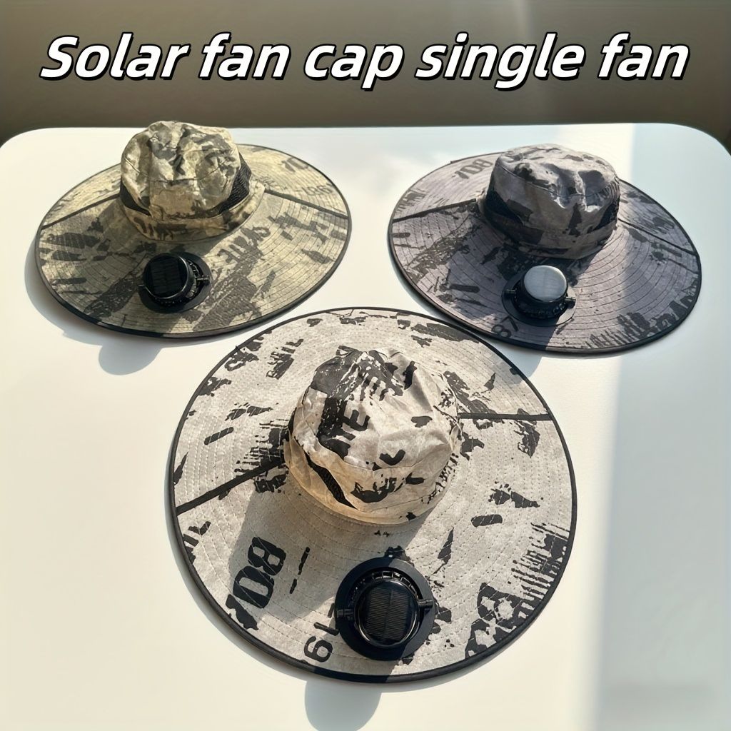 Fishing Hat With 1 Solar Fan 213 Fishing Hat With 1 Solar Fan 213