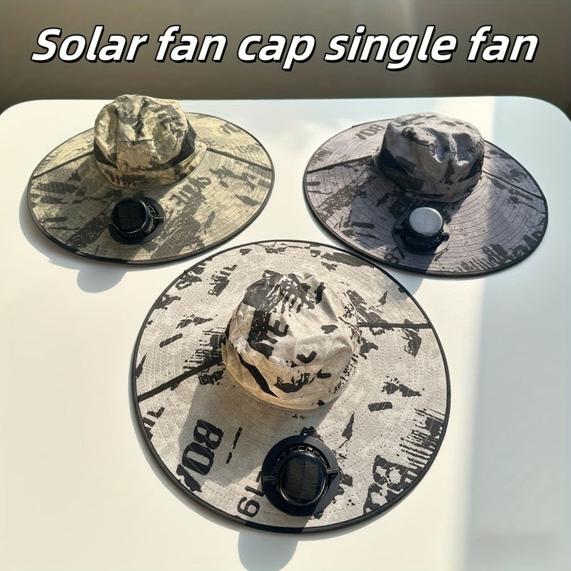 Fishing Hat With 1 Solar Fan 213 - TUZZUT Qatar Online Shopping