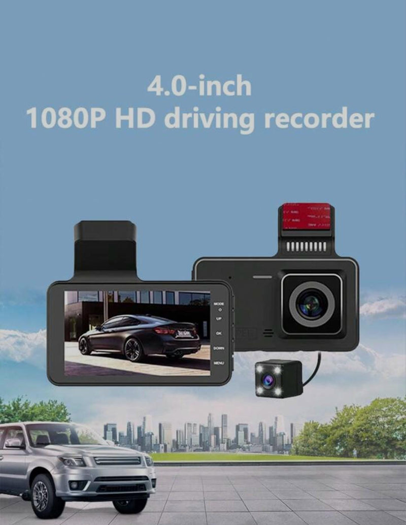 Vehicle Black Box DVD Dash Cam Recorder with Front and Rear Dual Lens On Cameras    B-292498 - TUZZUT Qatar Online Shopping