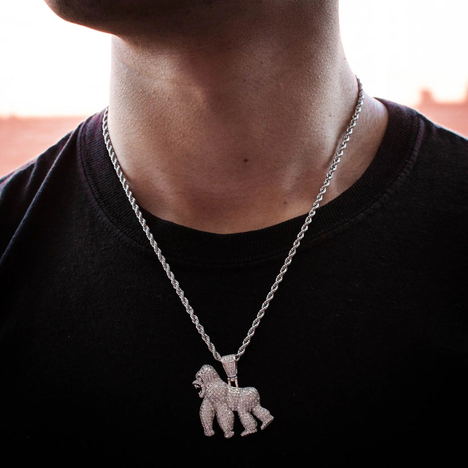 Gorilla Pendant Chain Necklace DN2084 Gorilla Pendant Chain Necklace DN2084