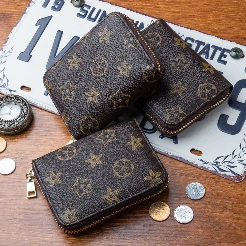 New Women's Purse Zipper Coin Wallet Short Casual Multi Card Bag 259461 - TUZZUT Qatar Online Shopping