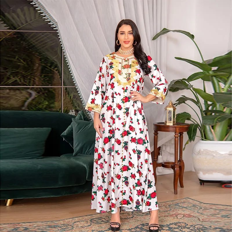 Arabic Dubai Hijab Dress For Women Ramadan Eid Jalabiya Fashion Muslim Moroccan Kaftan Turkey Islamic Clothing S3423235