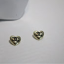 Gold Heart Stud Earrings ER591 - TUZZUT Qatar Online Shopping