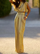 Stylish High Waisted Skirt & Top Two Pieces Set S 112915 - TUZZUT Qatar Online Shopping