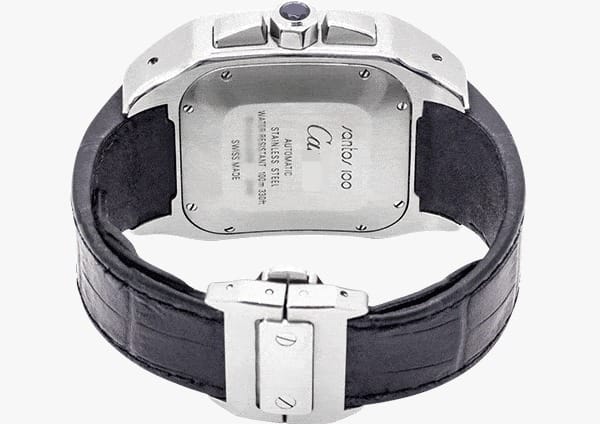 Santos Chronograph Stainless Steel Automatic Leather Watch Men CR202 - TUZZUT Qatar Online Shopping