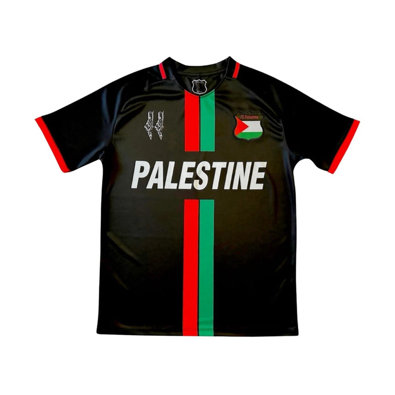 FC Palestine Black Centre Striped Football Jersey  PST10 - TUZZUT Qatar Online Shopping