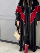 Women's Long Sleeve Colorblock/ Stitching Color Abaya XL 471383 - TUZZUT Qatar Online Shopping