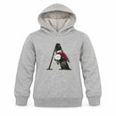 Girls’ Heather Grey Floral “A” Pullover Hoodie ODMWYB13 - Size 140