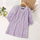 ZANZEA Women Ruffle T shirt Beach O Neck Floral Printed Blouse Tops Holiday S4592945 - Tuzzut.com Qatar Online Shopping