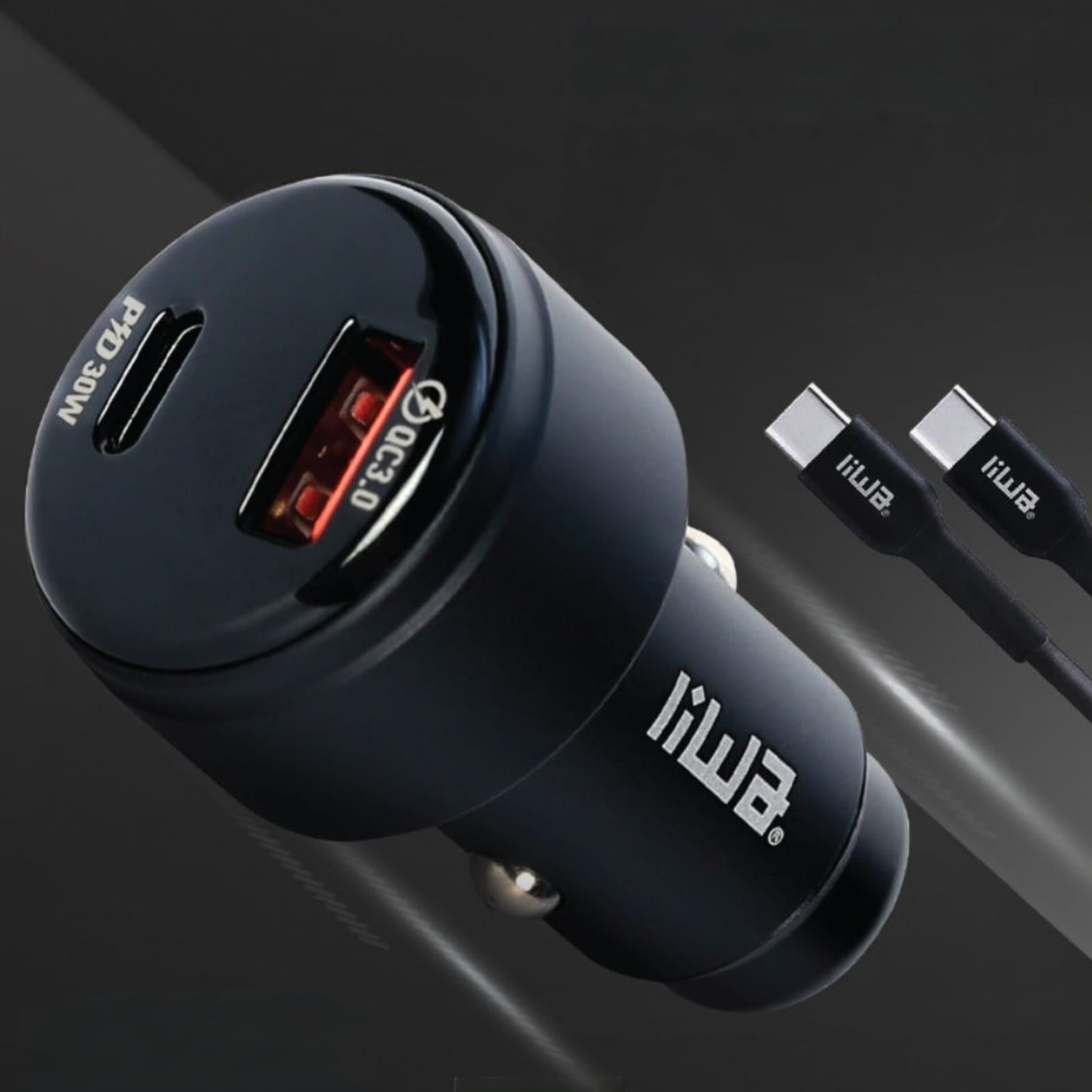 Liwa PD Car Adapter 48W /USB /C+C /LW-CC-48
