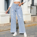 Women's Solid Color Jeans M 441104 - TUZZUT Qatar Online Shopping