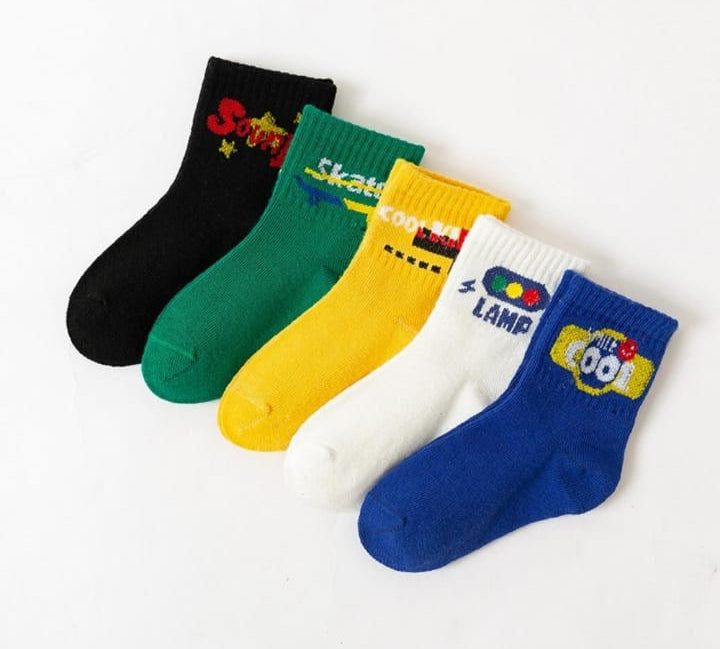 Kids Socks Cute Mermaid Casual StylishSocks 5 Pcs Set   325528 - TUZZUT Qatar Online Shopping