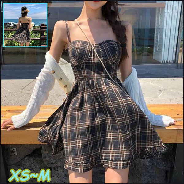 Womens New Korean Sleeveless Skirt High Waist Lolita Dress 566102 L Womens New Korean Sleeveless Skirt High Waist Lolita Dress 566102 L