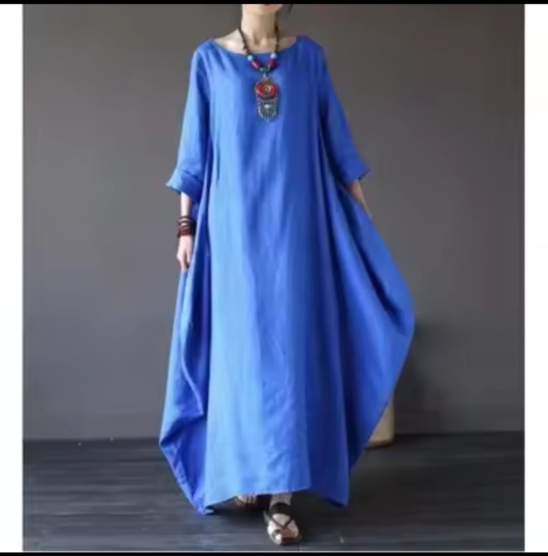 A-line Dress Women Splice Long Dress Q202 A-line Dress Women Splice Long Dress Q202