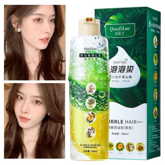 Qianzilan Shunya Bubble Hair Dye Baking Ointment Essence Does Not Foaming Bubble Dye Hair Cream xh82