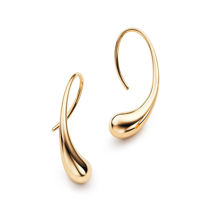 Teardrop Gold Earrings ER666 - TUZZUT Qatar Online Shopping