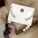 Needle Pearl Tassel Earrings One-piece Women Fashionable Temperament Personalized Earrings - Tuzzut.com Qatar Online Shopping