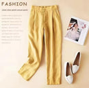 Casual Small Pants Summer New Style Women's Loose Fit Slimming Draped Nine Point Straight Leg Pants    B203348 - TUZZUT Qatar Online Shopping