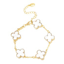 Flower Bracelet Pretty Design Sweet Temperament Enamel Simulated Pearl Bracelet For Women W10181 - TUZZUT Qatar Online Shopping