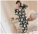 3 Piece Pajama Set Women Floral Printed Sleepwear Autumn Women's Clothing Sling Top Pants Long Robe Pajamas Sets Nightwear Suit X3178637 - Tuzzut.com Qatar Online Shopping