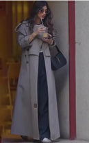 Women Abaya Windbreaker Long Wind Coat Autumn Winter Casual Outerwear 175163 - TUZZUT Qatar Online Shopping