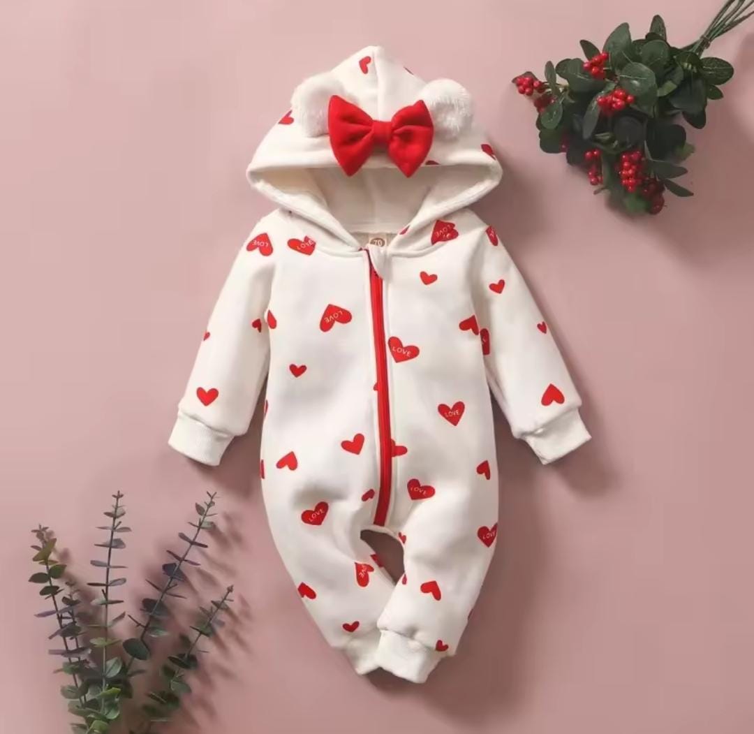 Baby Unisex Hooded Rompers Warm Thicken Jumpsuits S5119326 Baby Unisex Hooded Rompers Warm Thicken Jumpsuits S5119326