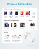 Anker Select 20W 2-Port Charger With USB-C Cable 5ft B2348K21 - White - TUZZUT Qatar Online Shopping