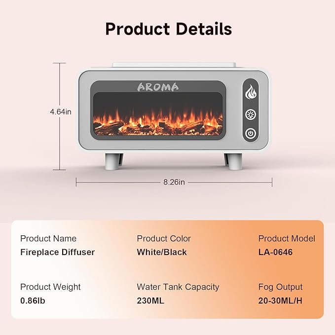 Vintage Fireplace Aroma Diffuser LA-0646 - TUZZUT Qatar Online Shopping