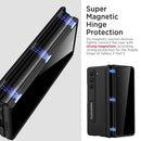 Miimall for Samsung Galaxy Z Fold 5 Case with Privacy Screen Protector, Built-in Convenient Adjustable Kickstand