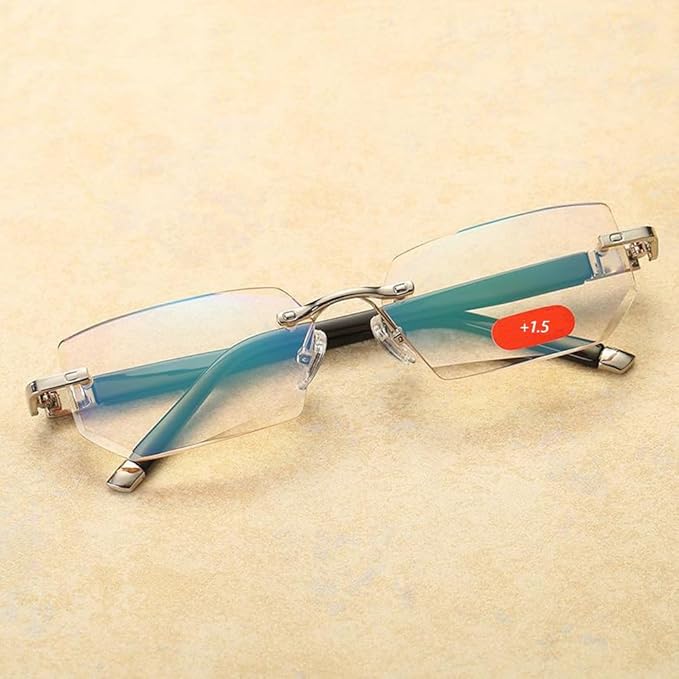 Frameless Reading Glasses Unisex Diamond Cut S1980 Frameless Reading Glasses Unisex Diamond Cut S1980