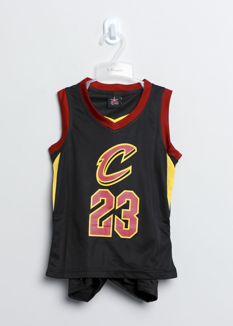 Sport, basketball, cleveland team, T-shirt James number 23, sleeveless and round neck, Short with small cleveland printed, X4480089 - Tuzzut.com Qatar Online Shopping