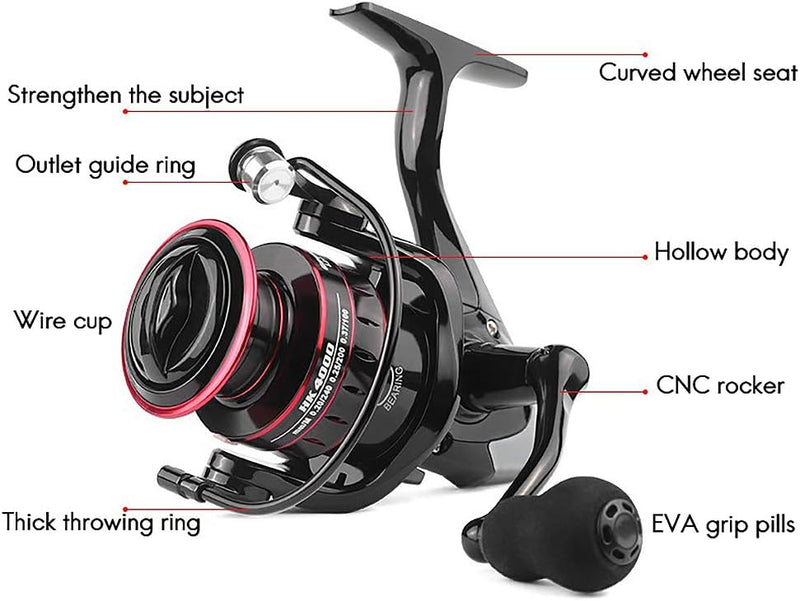 dc7000 fishing reel Fishing Reel HK7000 8Kg 5.2:1 Gear High Speed Spinning Reel Carp Fishi