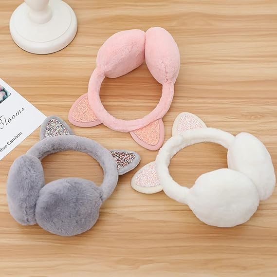 Glitter Cat Ears Earmuffs Plush Earmuffs Winter S5082855 Glitter Cat Ears Earmuffs Plush Earmuffs Winter S5082855