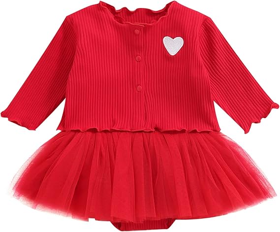 2pcs Newborn Baby Girl Skirt Bodysuit Set S3851313 - TUZZUT Qatar Online Shopping