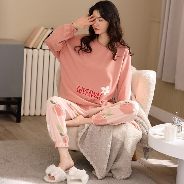 Women 's 2 Pcs Long Sleeve Sleep Set 578990 Women 's 2 Pcs Long Sleeve Sleep Set 578990