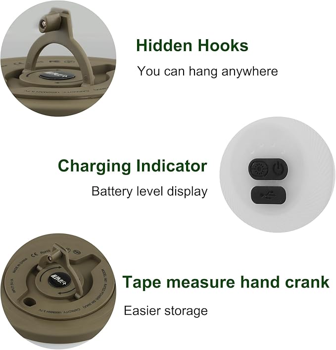 Litinliv Retractable Camping String Lights 10M - TUZZUT Qatar Online Shopping